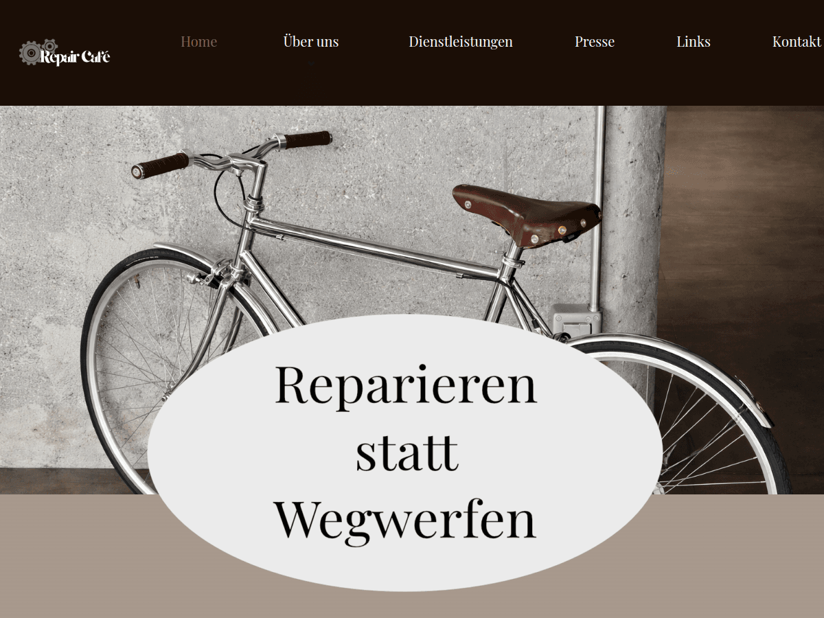 Screenshot der Website von Repair Café Bad Säckingen